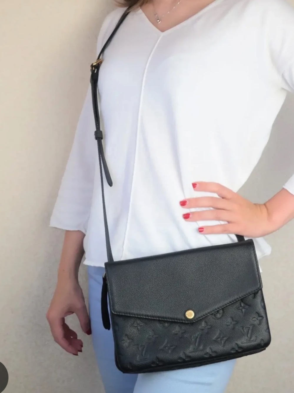 Louis Vuitton Black Monogram Empreinte Crossbody Shoulder Bag